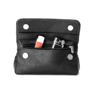Muxiang Genuine Leather Pipe Storage Case for 2 Pipes with Accessory Pouch