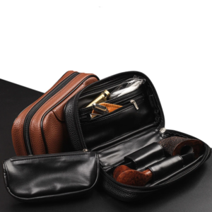 Portable PU Leather Pipe Storage Bag for Travel & Everyday Carry